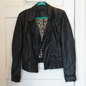 Black leather jacket by Signature 8
